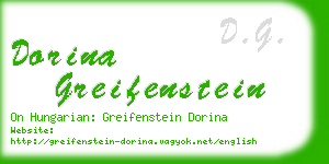 dorina greifenstein business card